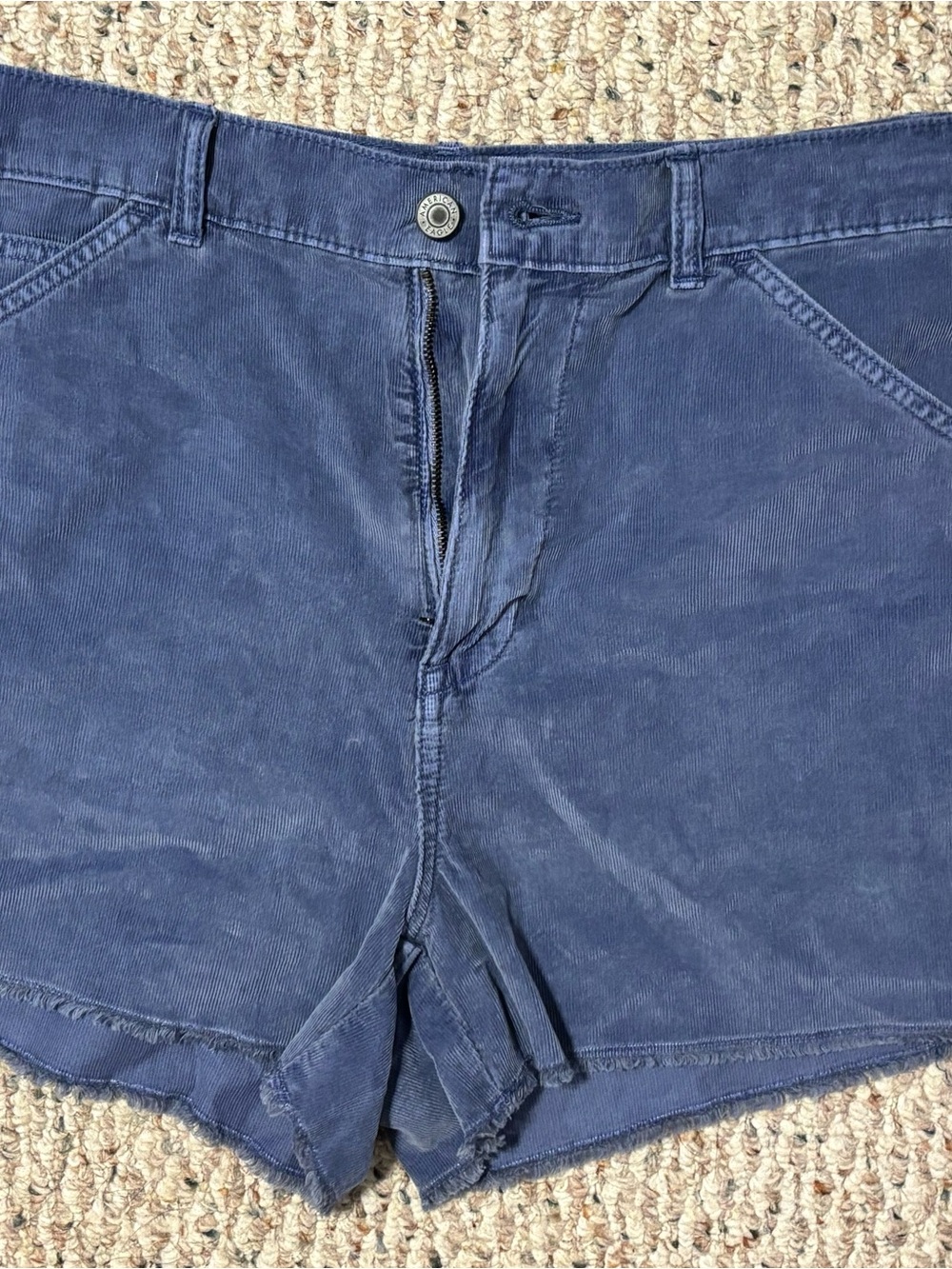Women’s Blue Corduroy Shorts